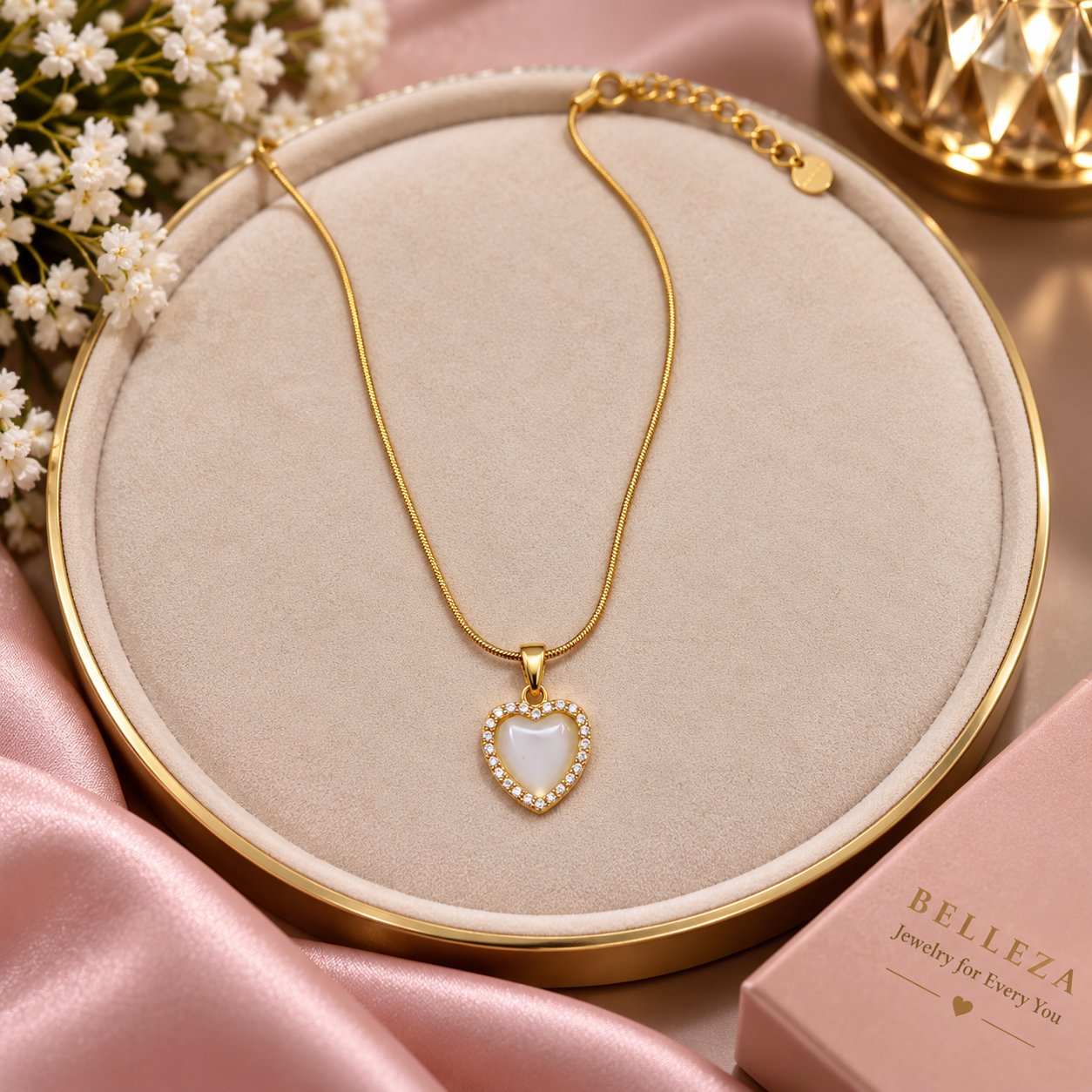 Gold Heart Pendant Necklace